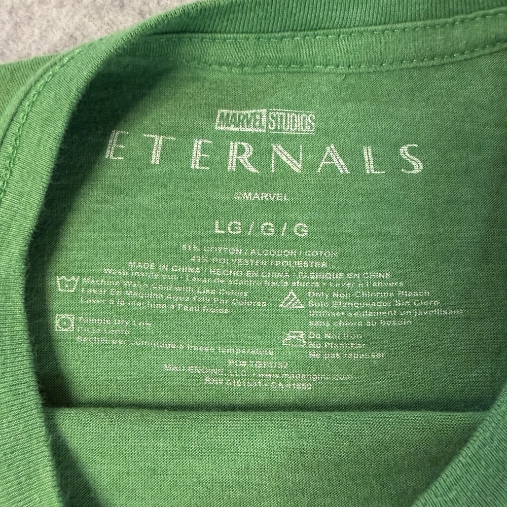 Marvel Studios Eternals Short Sleeve T-shirt Green Size L Tagless Disney MCU - Picture 4 of 6
